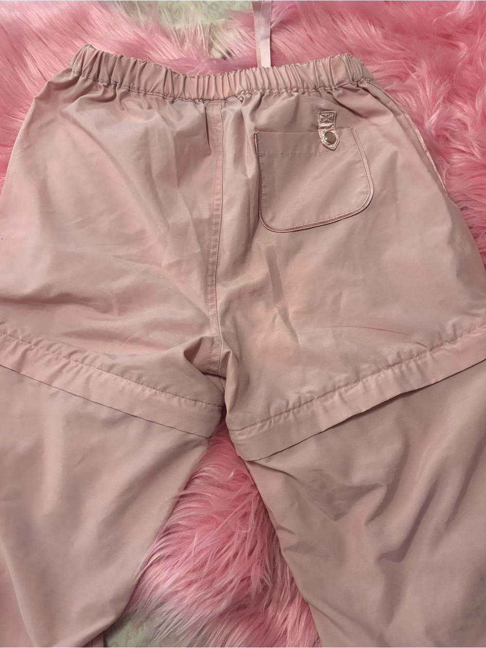 Vintage Y2K Limited Too Pink Convertible Cargo Track Pants McBling Coquette - Picture 7 of 10